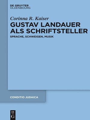 cover image of Gustav Landauer als Schriftsteller